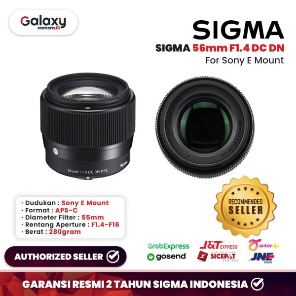 Jual Lensa Sigma 56mm F1.4 DC DN For Sony E-Mount Harga Jual Lensa Sigma 56mm F1.4 DC DN For Sony E-Mount Harga