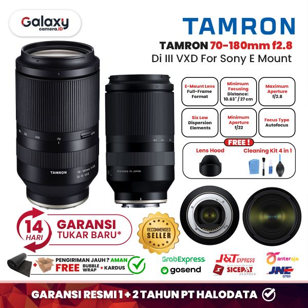 Lensa Tamron 70 -180mm F2.8 Di III VXD Lens for Sony E-Mount Lensa Tamron 70 -180mm F2.8 Di III VXD Lens for Sony E-Mount