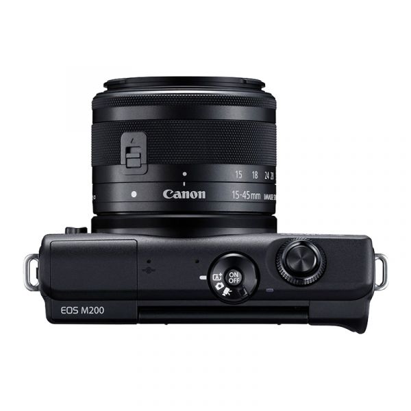 canon eos m200 kit 15 45mm 22mm black