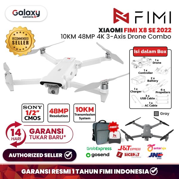 FIMI X8 SE 2022 Drone RC 10KM 48MP 4k 3 axis Gimbal Camera Fimi X 8 SE Oktober 2024