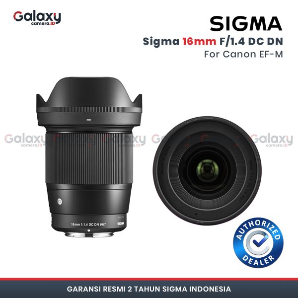 lensa sigma 16mm f1 4 dc dn for canon ef m