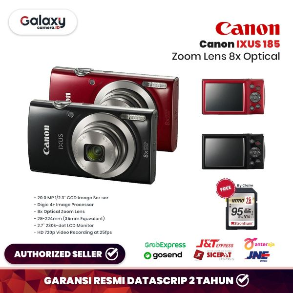 canon ixus 185 black