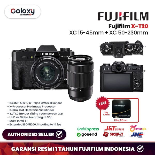 Fujifilm X-T20 Kit XC 15-45mm + XC 50-230mm Promo Harga Fujifilm X-T20 Kit XC 15-45mm + XC 50-230mm Promo Harga