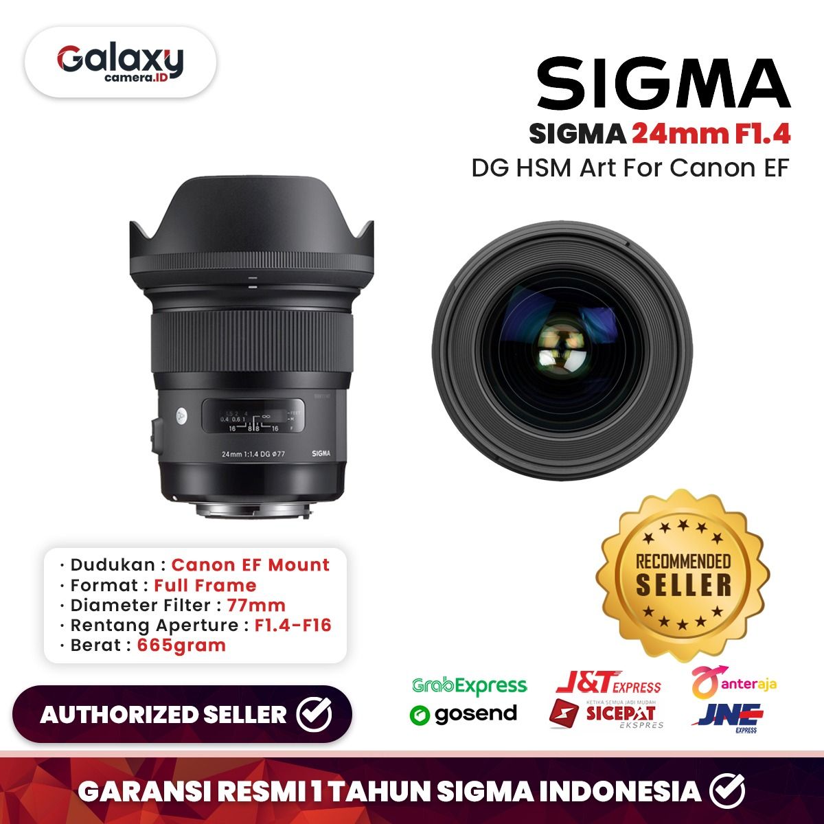 Lensa Sigma 24mm F1.4 DG HSM Art For Canon EF Mount Maret 2025 Lensa Sigma 24mm F1.4 DG HSM Art For Canon EF Mount Maret 2025